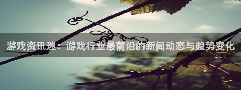 蓝冠招商首页网址：游戏资讯迷：游戏行业最前沿的新闻动态与趋势